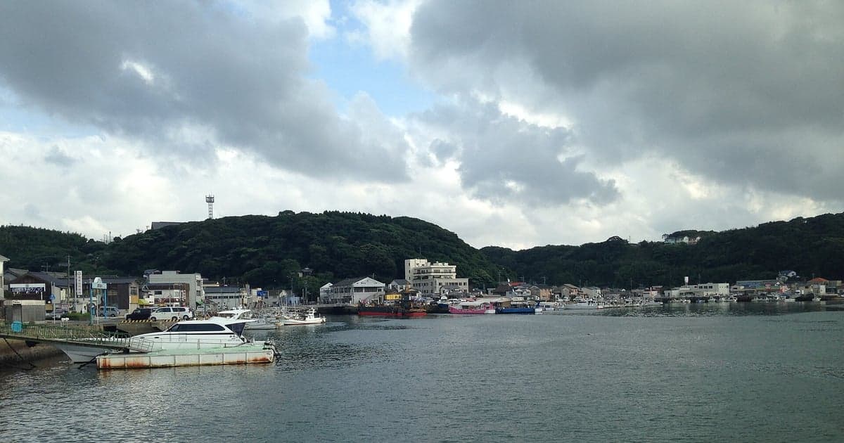 唐津市の水産業をイメージしたグラデーションのカバー画像
