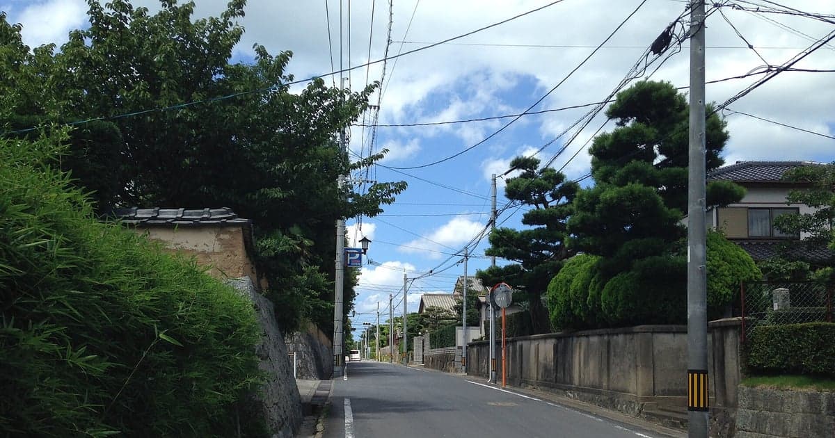 唐津神社付近、旧城下町の街並み