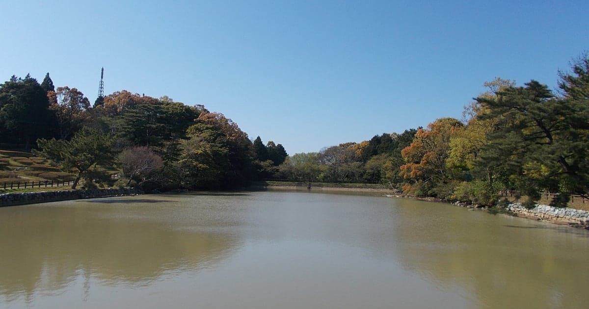 鏡山公園の蛇池(鏡山山頂)